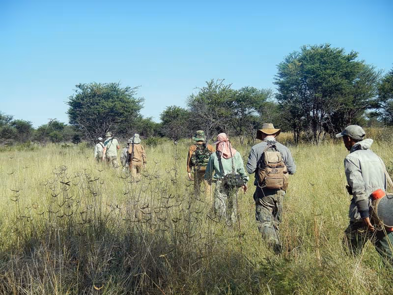 Flooded pan at the Botswana border